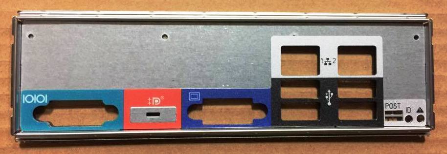 Intel AXXRPIOS I/O Shield Spare. New Bulk Packaging