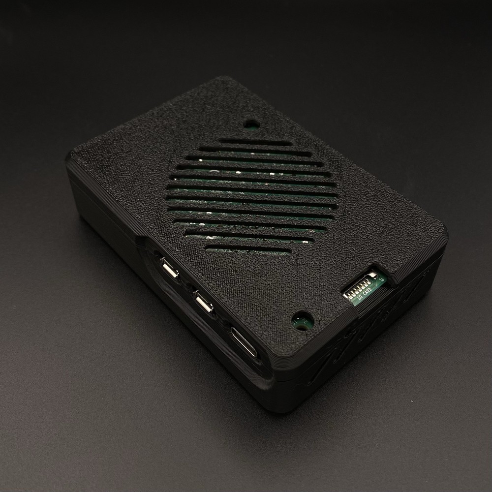 Raspberry Pi 5 Case | Snap Fit | Active Fan Cooler Compatible | Black PLA