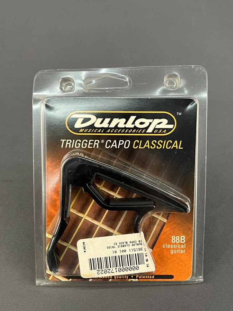 (2) Dunlop Classical Guitar Trigger Capo - Black 88B  (6E)