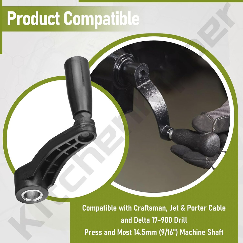 Drill Press Crank Handle 9/16 Shaft Compatible with Craftsman