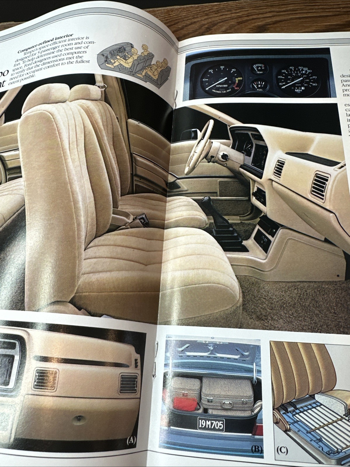 1985 Ford Tempo GLX, GL, L Dealer Showroom Sales Brochure ~ 19 Pages