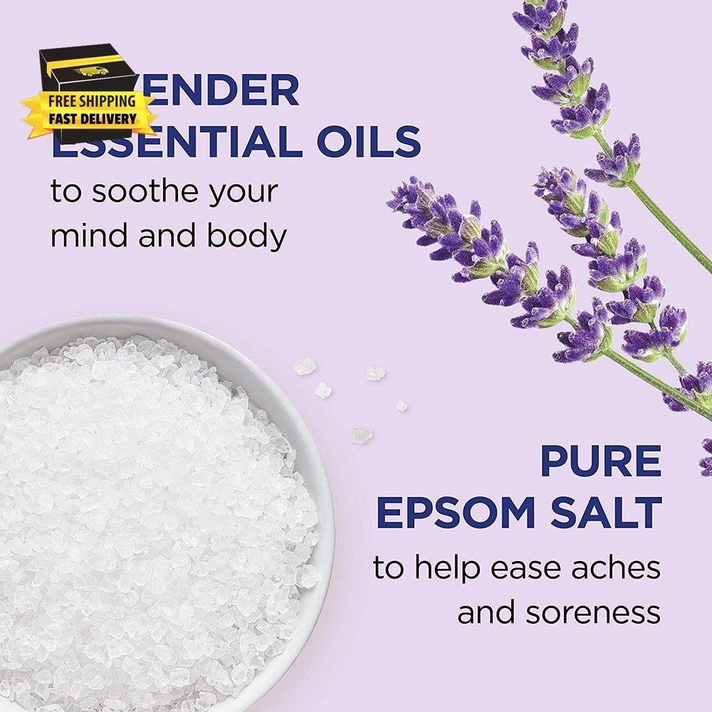 Epsom Salt Soaking Solution, Soothe & Sleep, Lavender, 3Lbs ⭐️⭐️⭐️⭐️⭐️