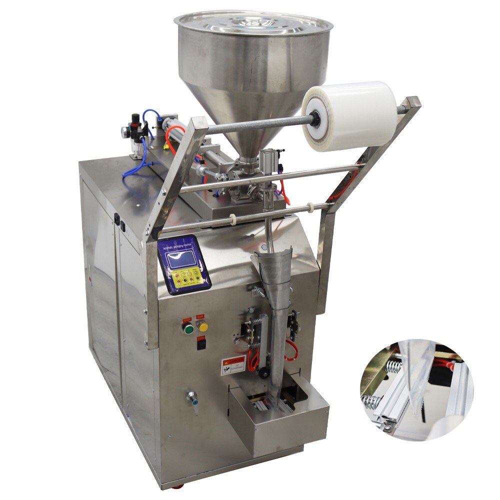 Auto Liquid Paste Fill Package Seal Machine Quantitative Filler w/Control Panel