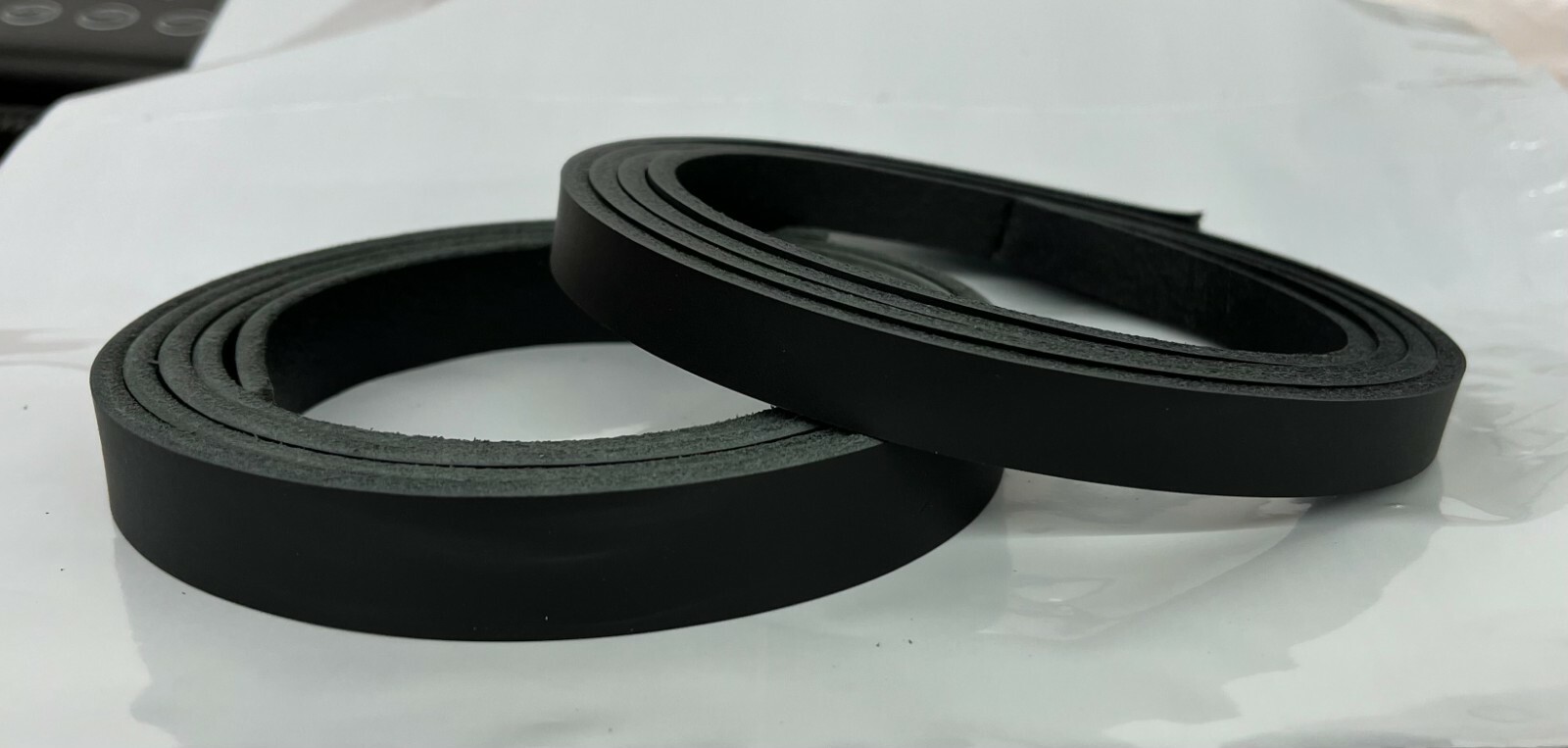 Black Leather Strip Strap/Belt Blank 3/8" to 1-1/2"   9-10 oz FREE SHIPPING