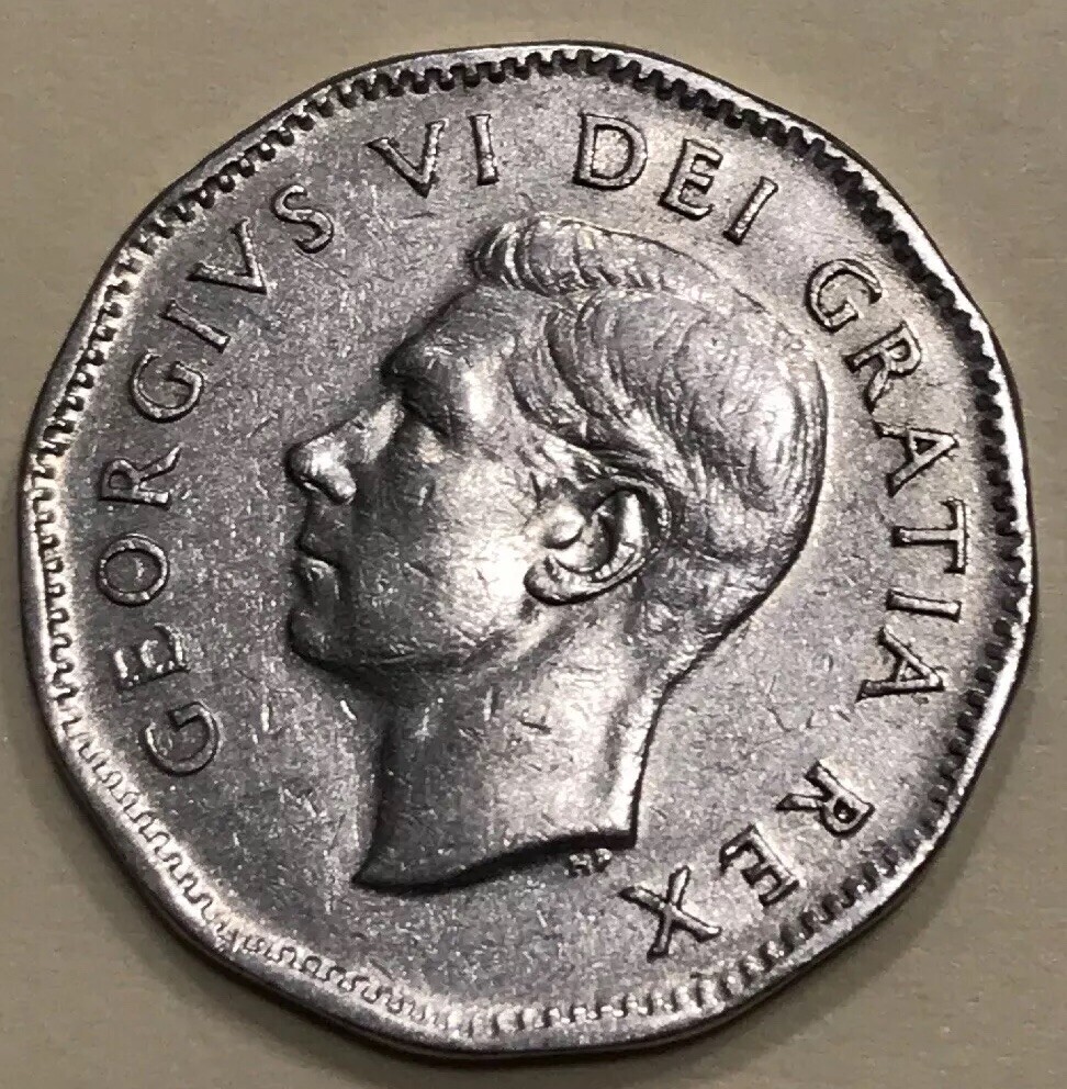 CANADA 5 Cents 1949 BEAVER COIN