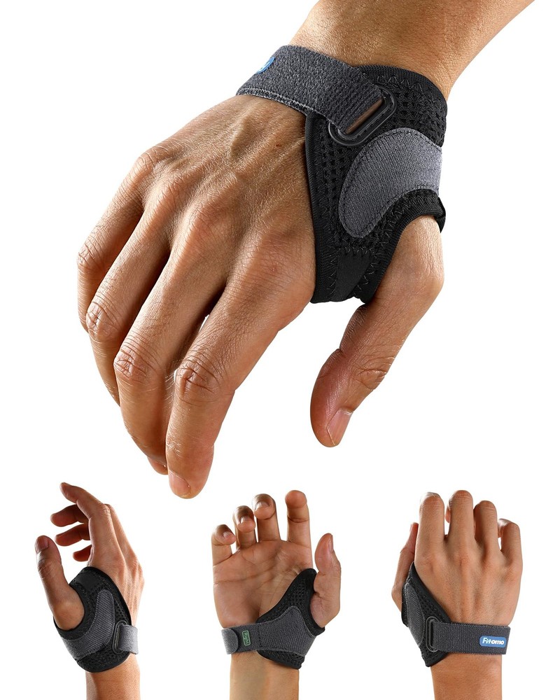 CMC Thumb Brace with Shape-memory Restriction Splint for Medium, Black