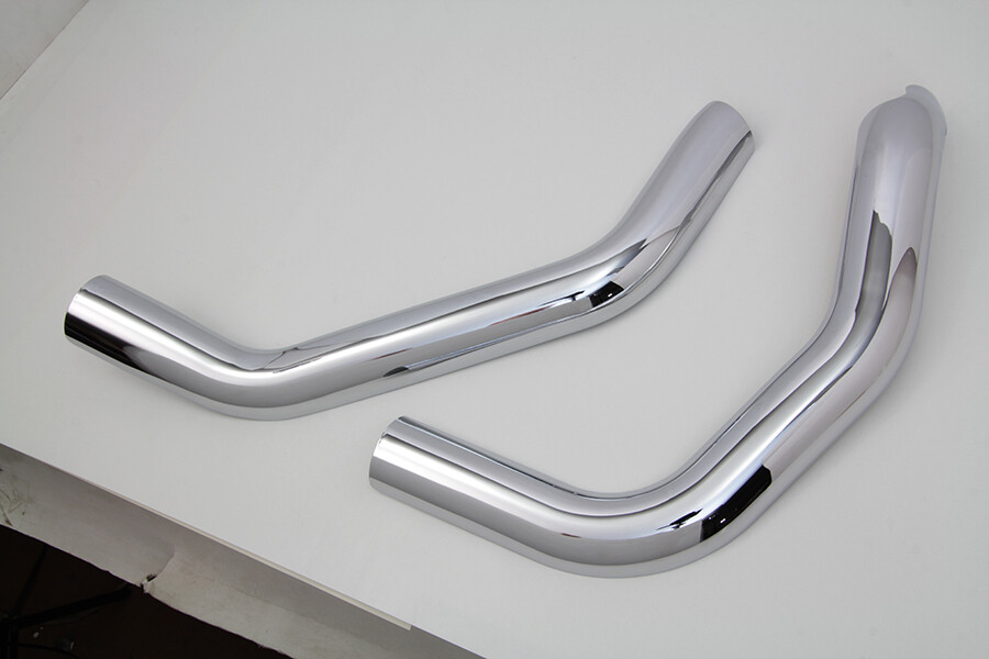 Plain Heat Shield Set Chrome fits Harley Davidson