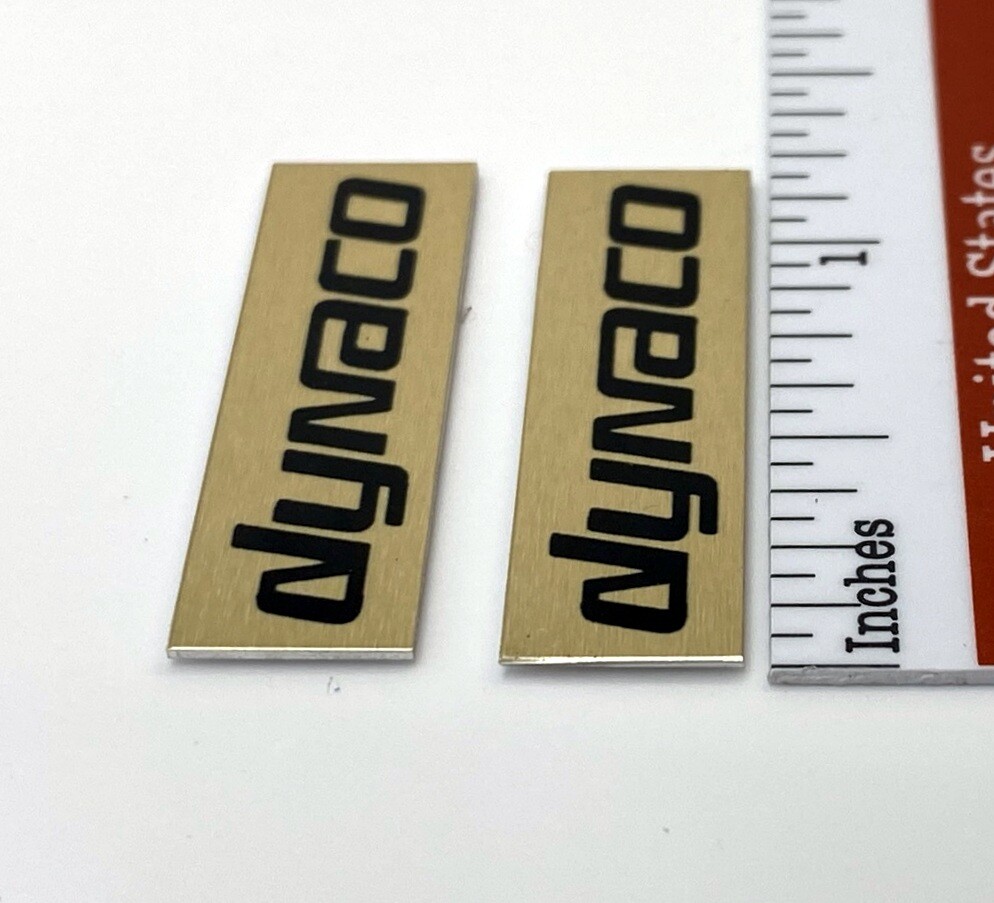 Dynaco Speaker Badge Logo Emblem Custom Aluminum PAIR