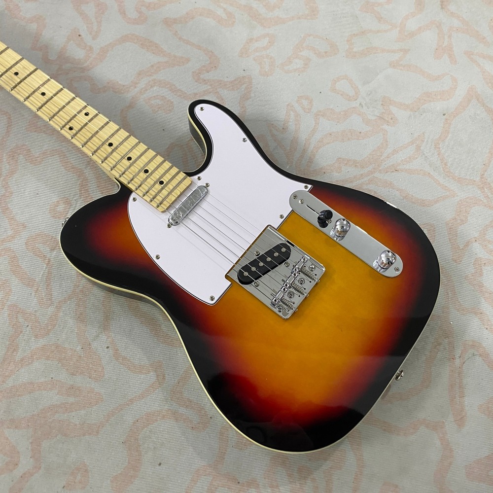 Retro Sunset Gradient TL Electric Guitar Gloss Solid Body Premium Build