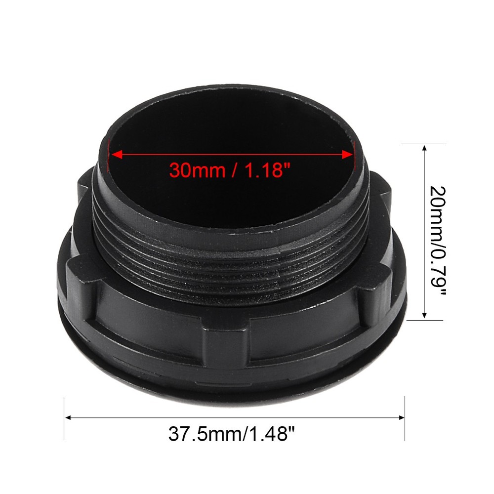 6 Pack 30mm Black Plastic Push Button Switch Hole Panel Plugs