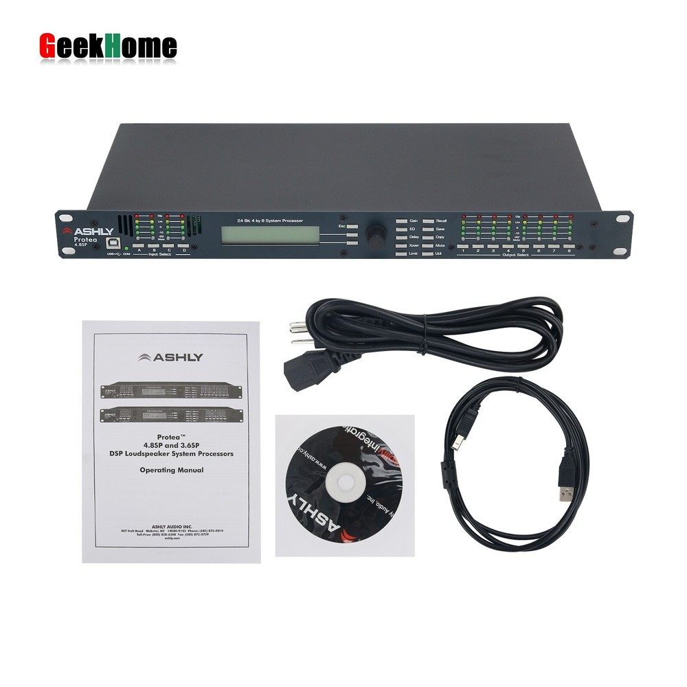 4.8SP 110V Digital DSP Audio Processor Original Software 4 In 8 Out Sound System