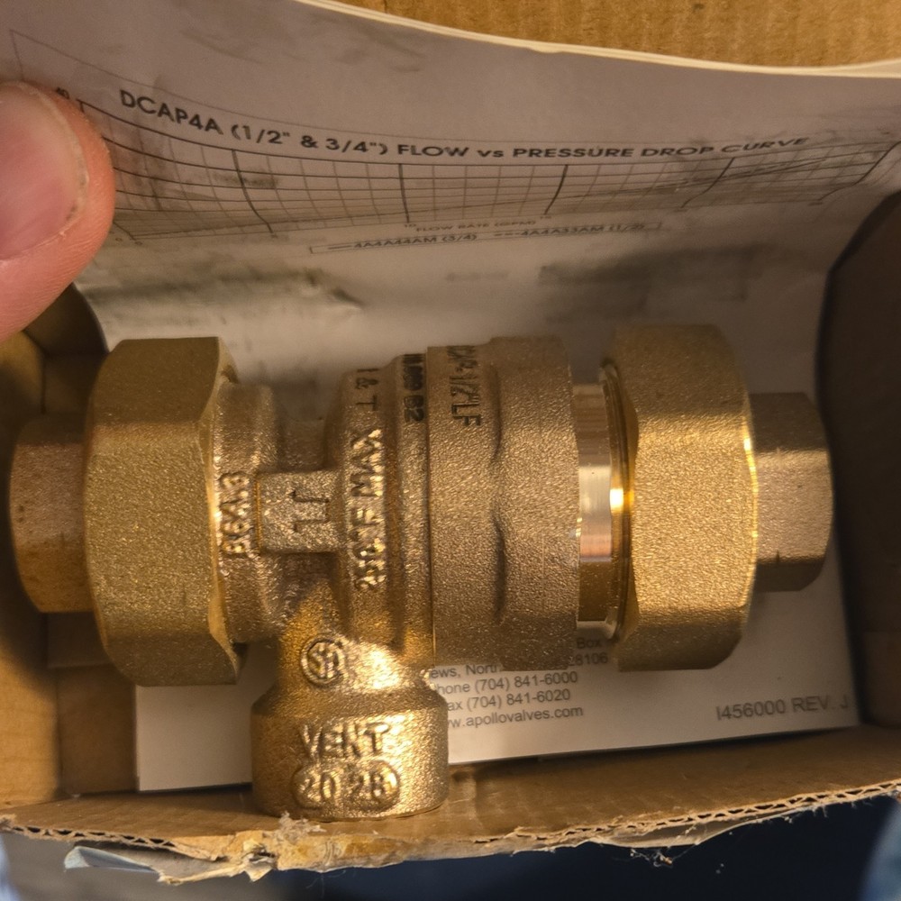 Apollo DCAPLF4AFF12 Double Check Assembly Backflow Preventer 1/2 in Manual