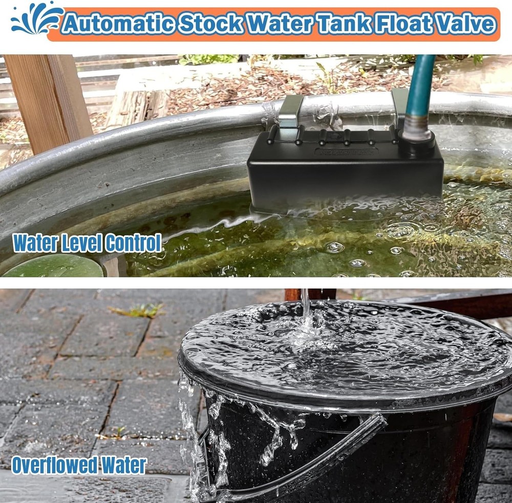 Durable 2PCS Stock Tank Float Valve - Automatic Water Level Control for Poultry