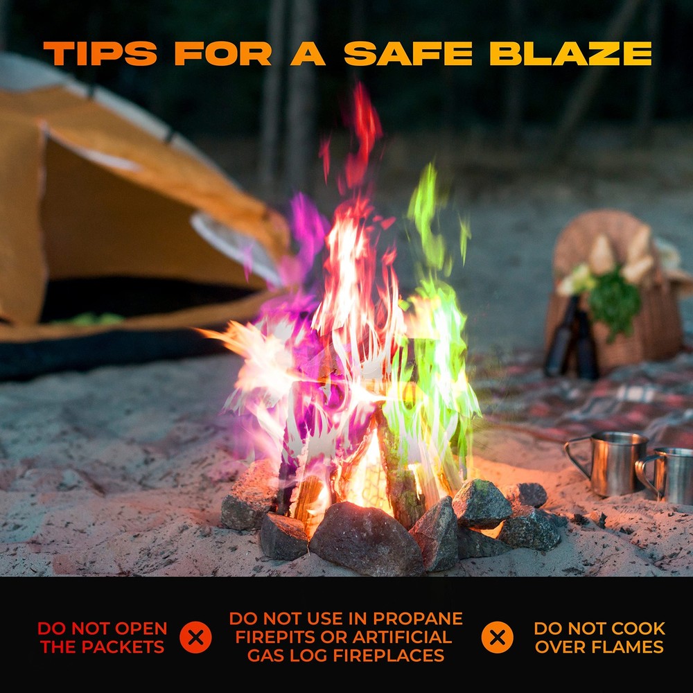 Magic Campfire Fire Color Changing Packets for Pit (25 Original 25 Pack