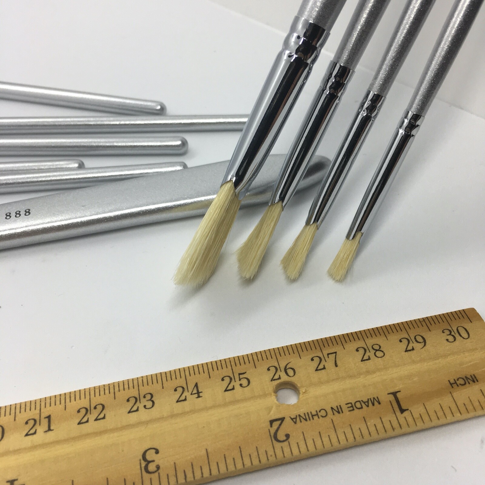 XDT#888-2 Assorted Art Brush Set 10Pc X-Long Handle Acrylic Oil Watercolor