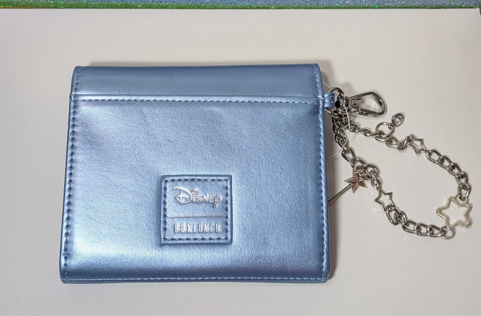 Disney Tinker Bell Starry Rhinestone Wallet iridescent blue Box Lunch Exclusive