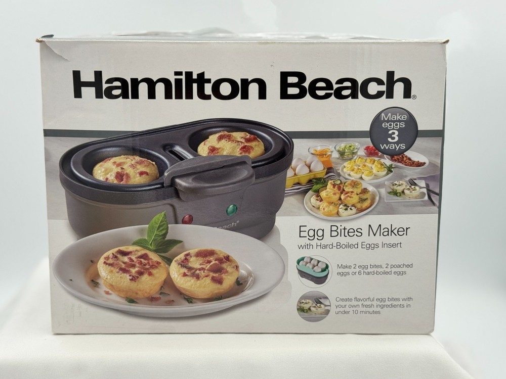 Hamilton Beach Egg Bites Maker - NEW In Box - W/ Hard Boiled Egg Insert