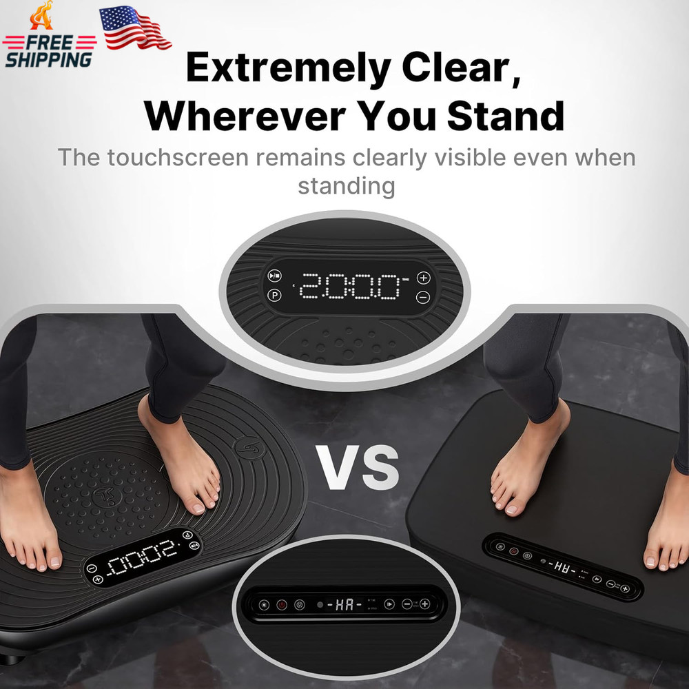 MERACH Vibration Plate Exercise Machine, Vibrating Platform for Lymphatic Draina