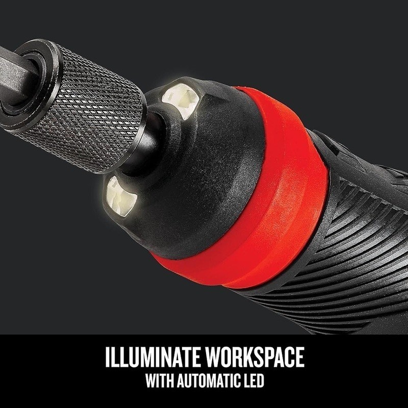 Rechargeable Screwdriver 4V Lithium Ion Fast Driving Compact Tool LED Indicator