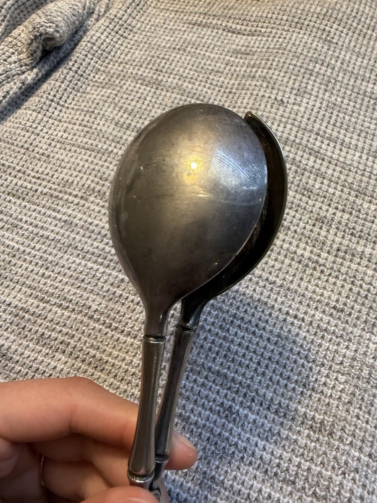 Silver Plated Salad Tongs, ITALY, 9’’