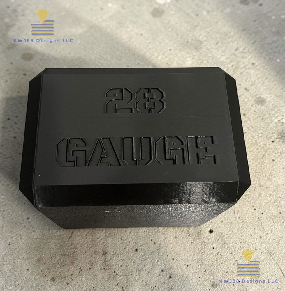 28ga Shotgun Shell Storage Box Case - 25rd Round - Multiple Colors Available!