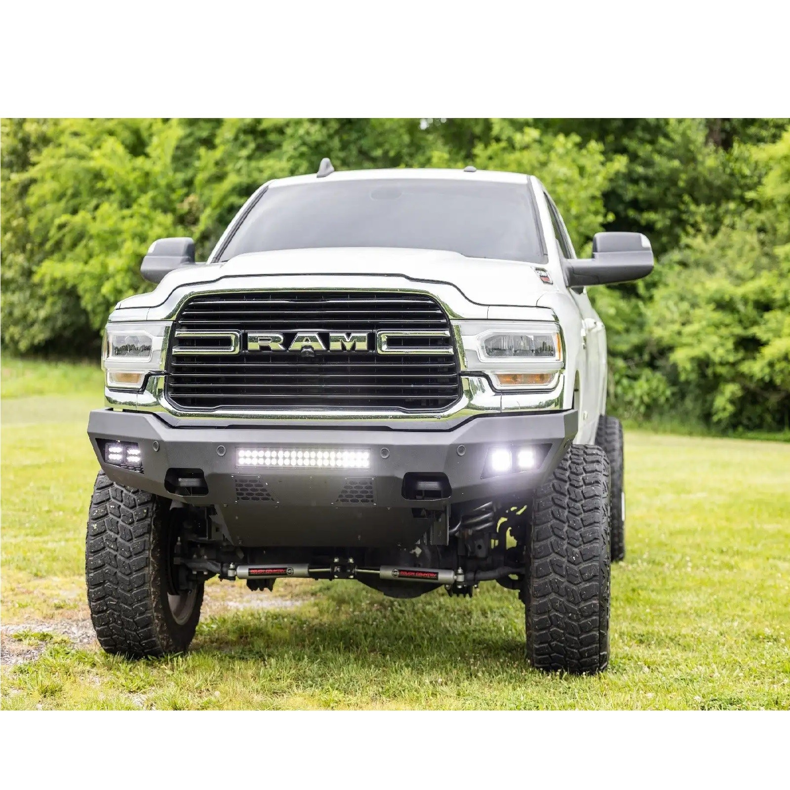 Rough Country N3 Dual Steering Stabilizer for Ram 2500 3500 4WD 2.5" Front Lift