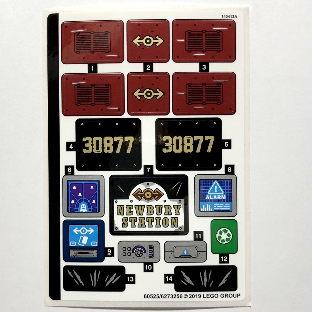 LEGO STICKER SHEET #1 70424 Hidden Side Ghost Train Express Decals Stickers