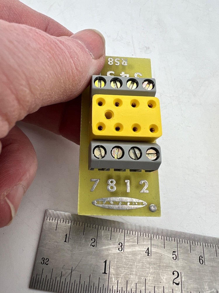 Pair BANNER MA5 Adjustable Delay Module with RS8 Socket Base Logic Board Lot USA