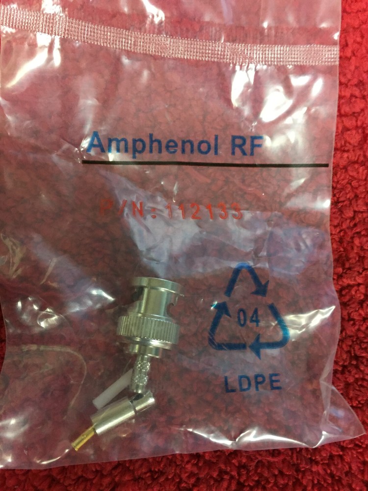 112133 AMPHENOL Straight Crimp Jack - Plenum Cable Teflon/Captured