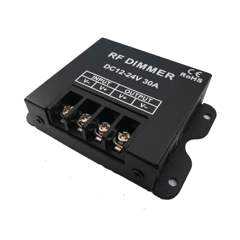 Led Single Strip Dimmer DC12-24V 30A 360W Output Controller RF Wireless Remote