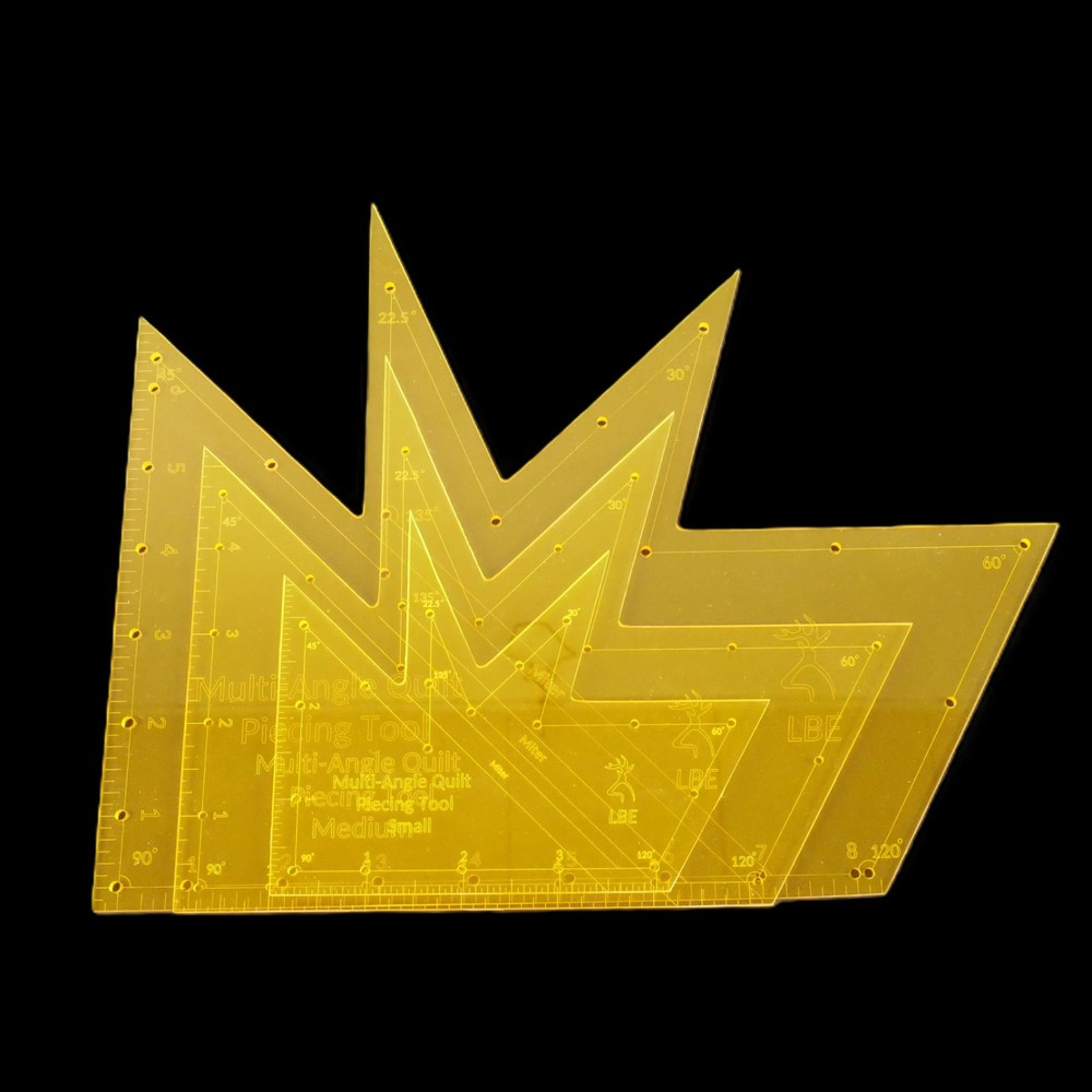 Multi-Angle Quilt Patchwork Paper Piecing Template Tool Acrylic 3 Sizes Avail