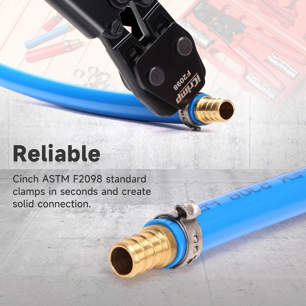 Durable iCrimp PEX Crimping Tool with Ergonomic Grip - Complete Kit For Easy Use