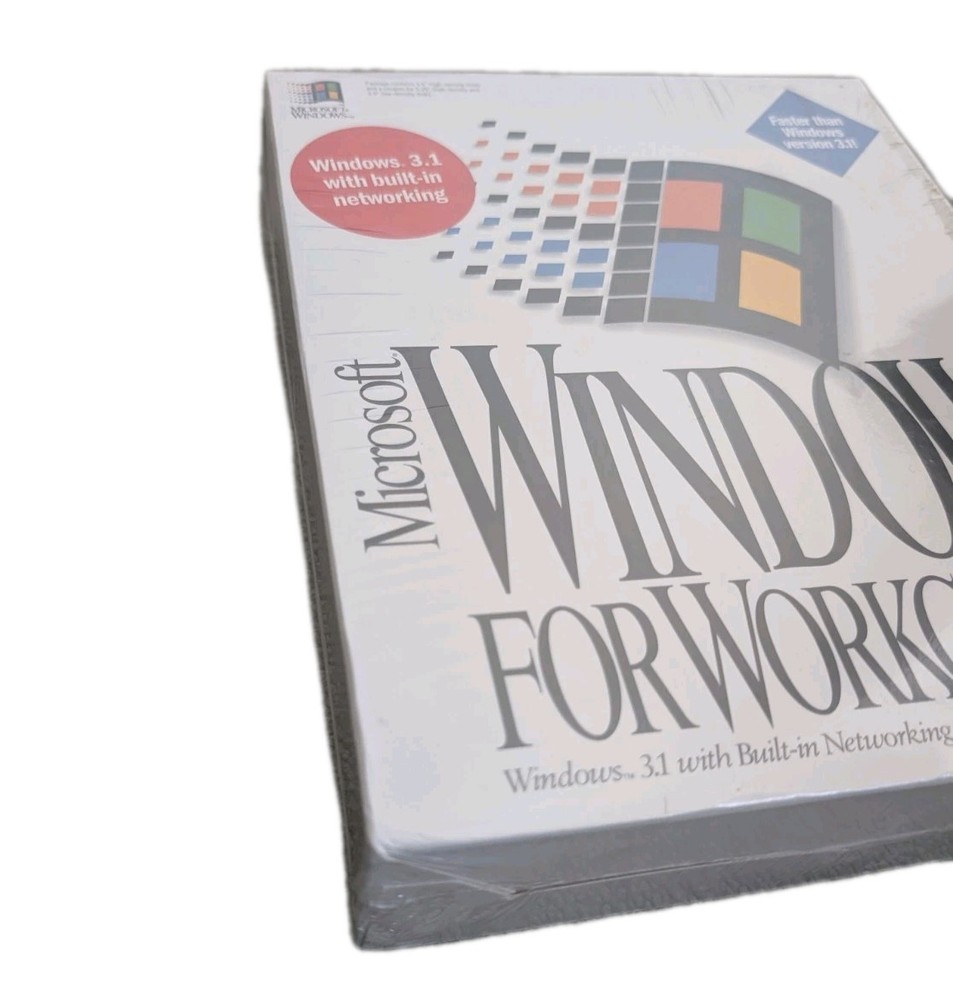 📦 Microsoft Windows for Workgroups 3.1 – Factory Sealed – Mint Condition