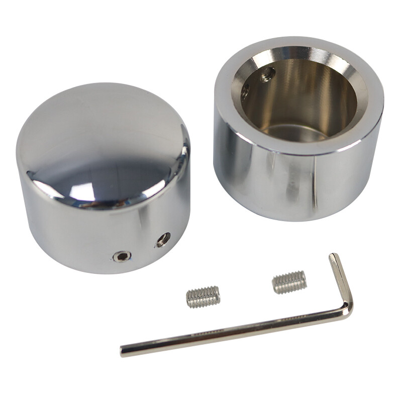 Chrome Front Axle Cap Nut Covers For Harley Dyna Softail Electra Road King Glide