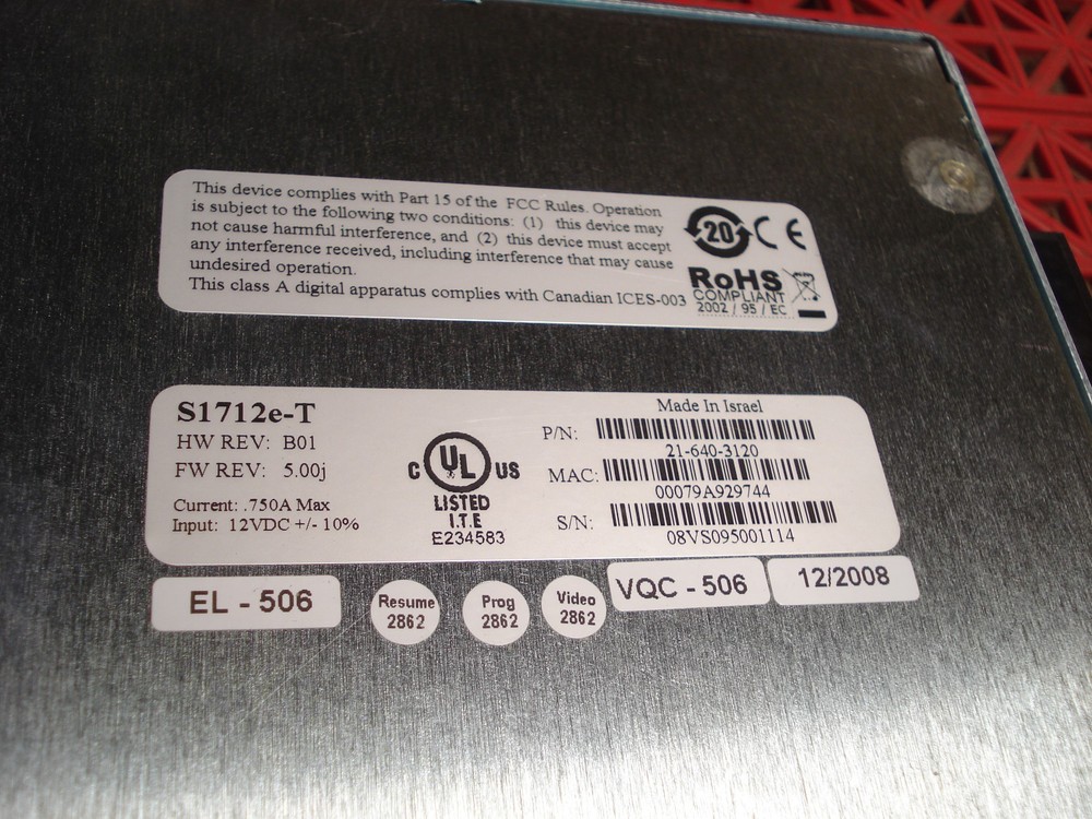 Verint Nextiva S1712E-T Video Encoder 12-Port Networked Video Server