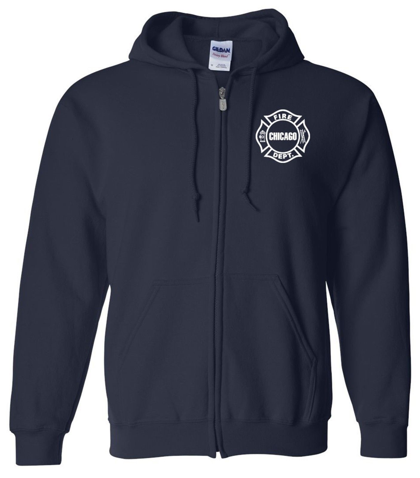 Chicago Fire Department 2-Sided Full Zip Job Hoodie As Seen On TV