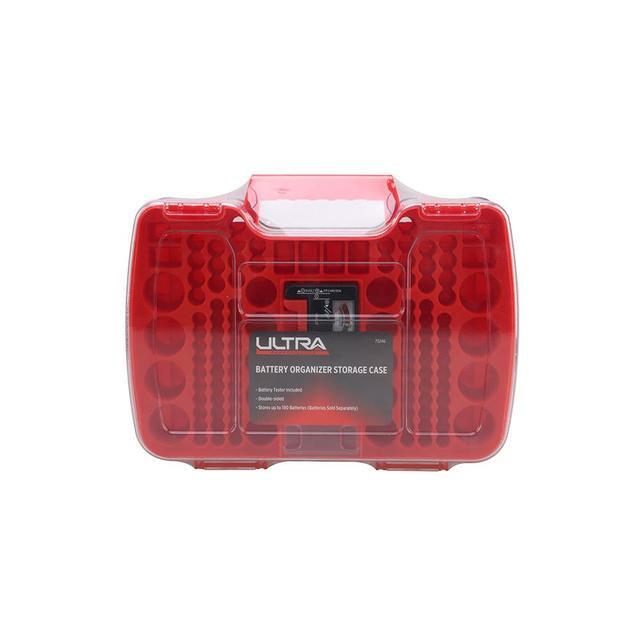 Ultra Performance 180 Battery Organizer Double Sided Storage Case With Tester