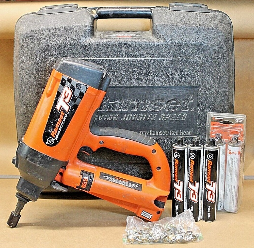 Ramset T3SS Nailer, Fuel Cells, Hard Case - Tested