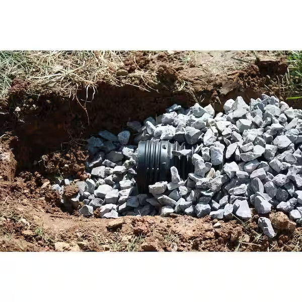 50 ft. Length Copolymer Solid Drain Pipe, Black FLEX Drain 4 in. Dia. Flexible