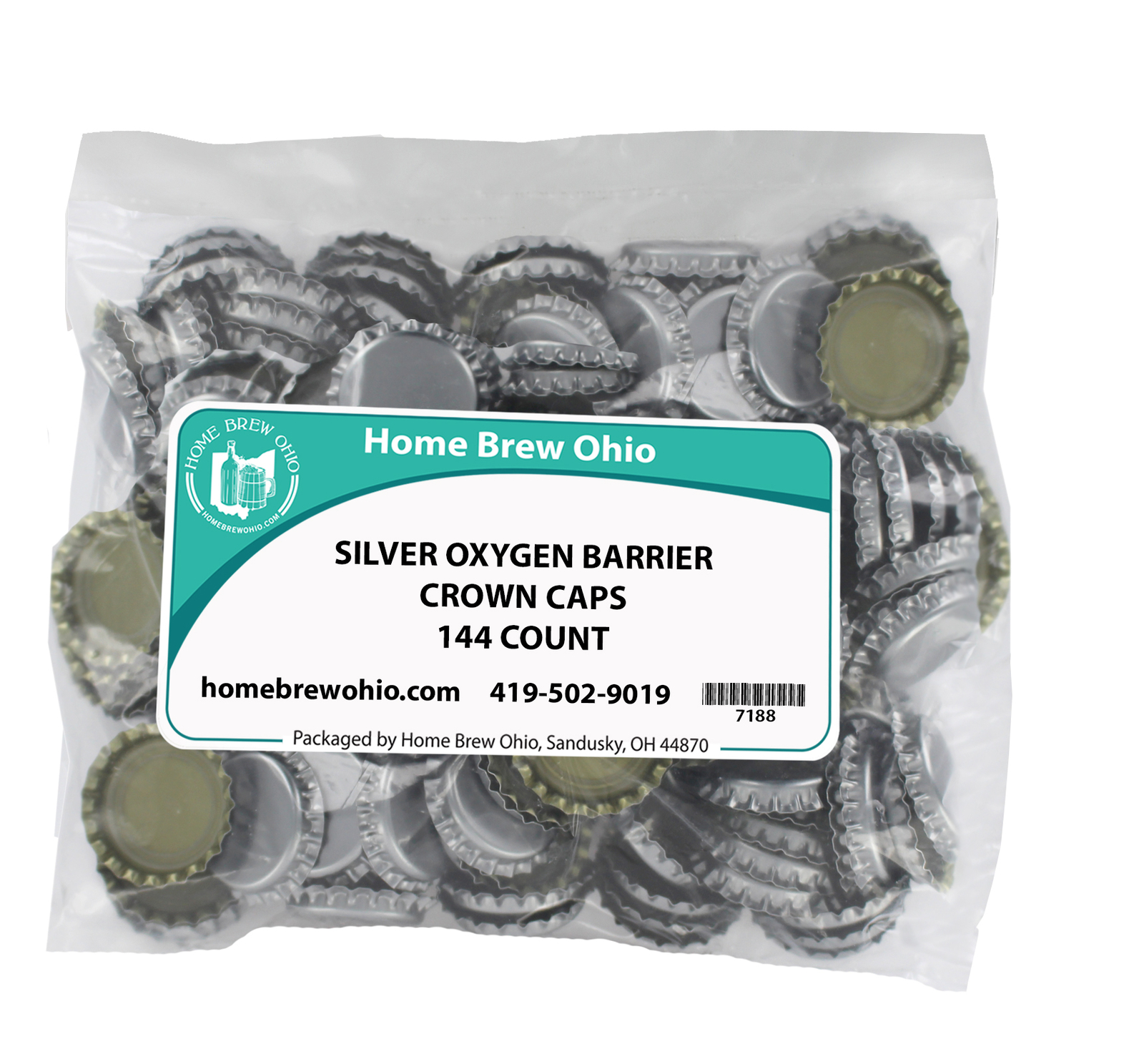 The Red Beauty Bottle Capper With Silver Oxygen Barrier Crown Caps-144 Count