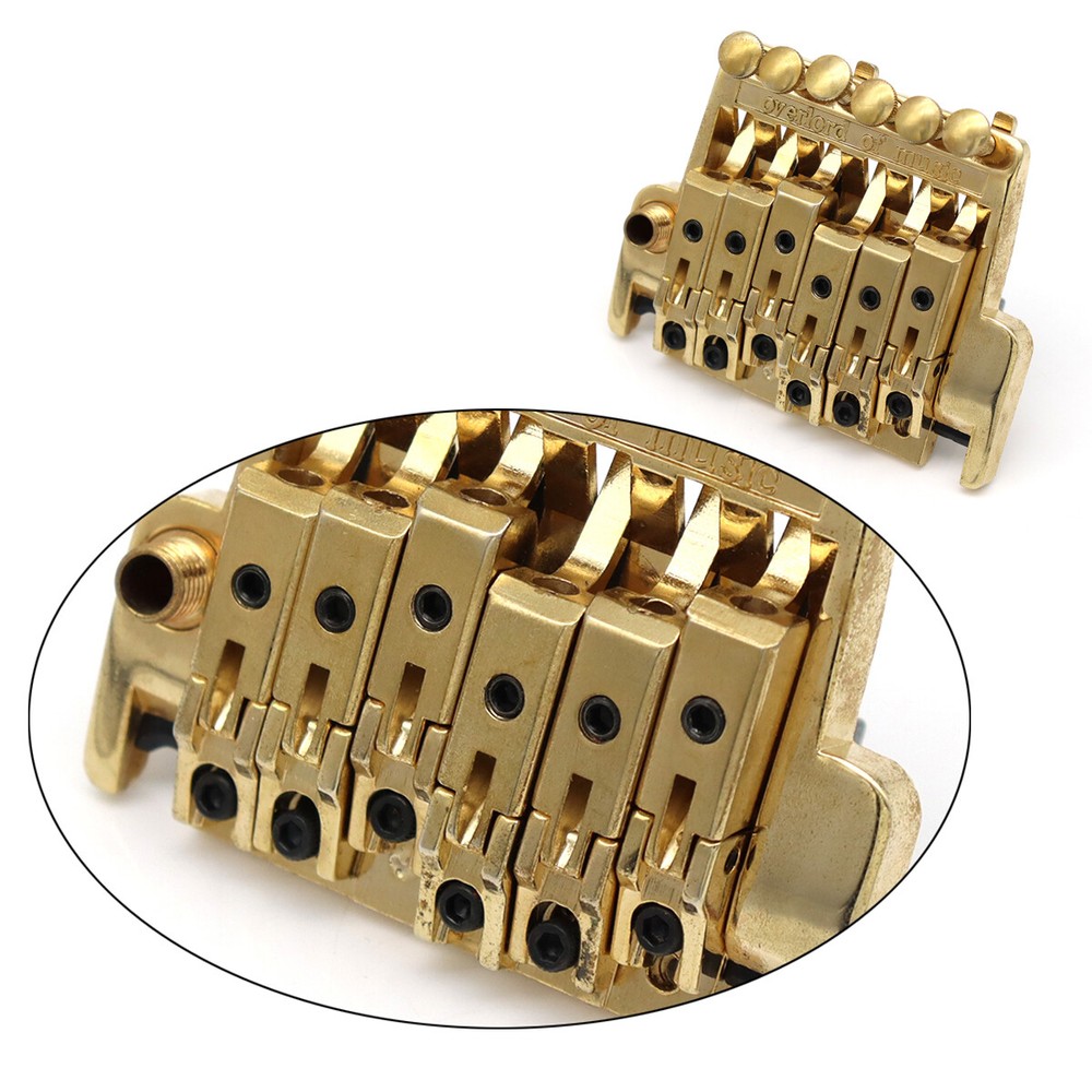 3 Colors-6 Strings Electric Guitar Double Locking Tremolo Bridge String Saddles
