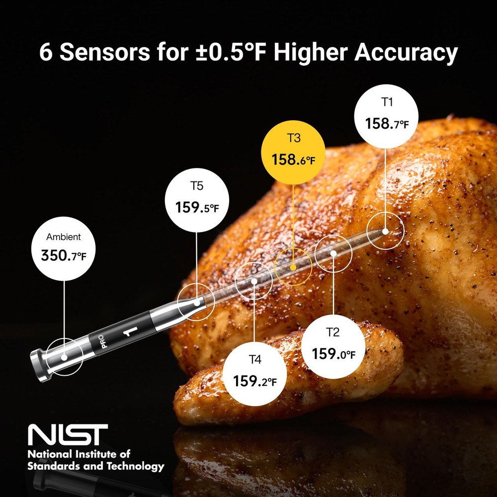 Bluetooth Meat Thermometer Wireless Smart Grill Probe