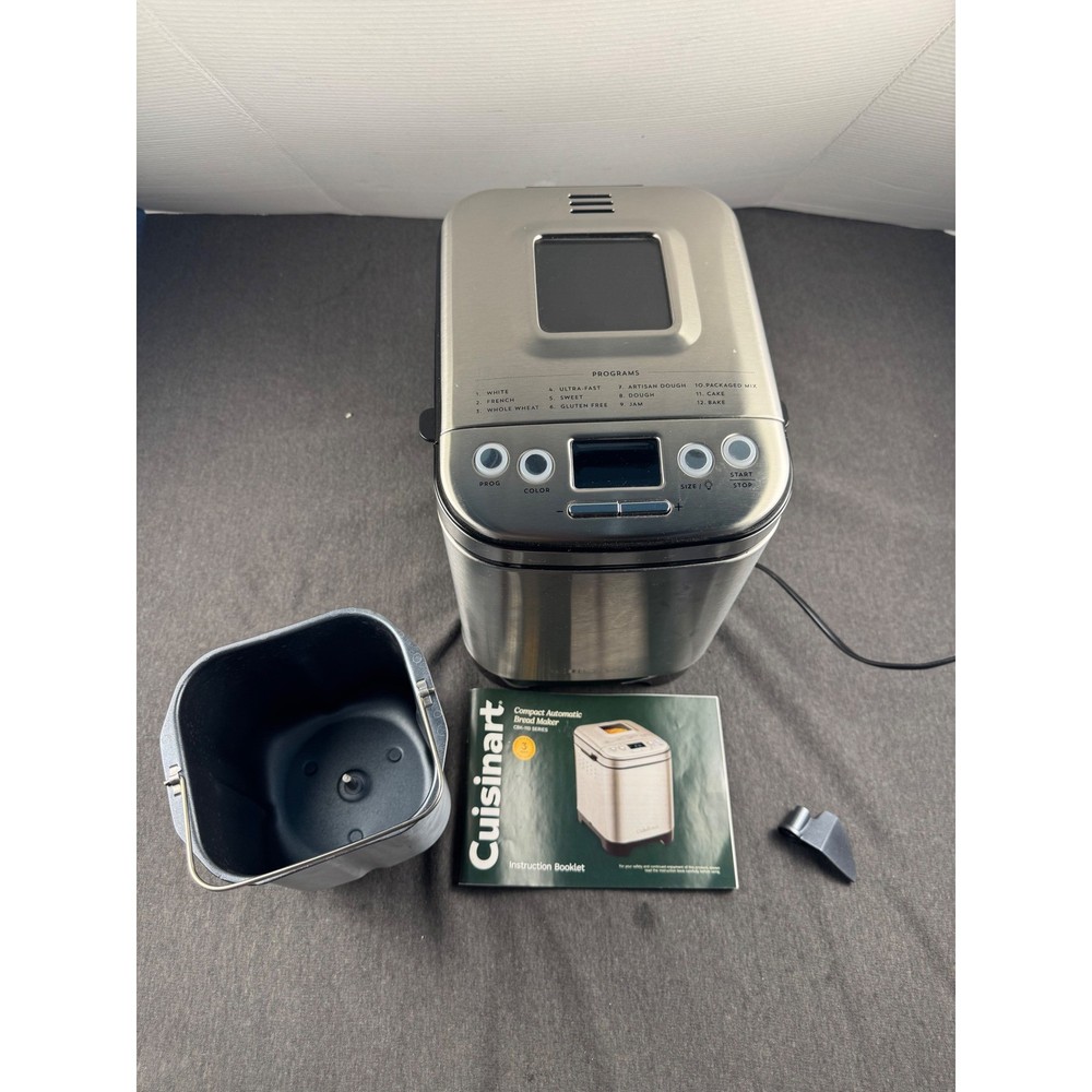 Cuisinart Compact Automatic Bread Maker Stainless Steel 12 Programs cbk-110