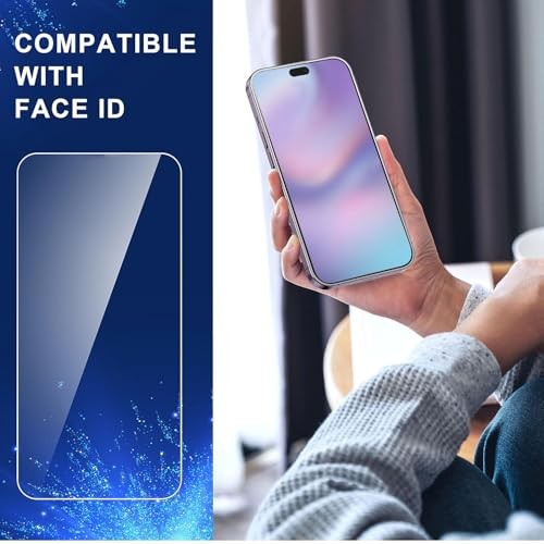 3-Pack Shatterproof Tempered Glass Screen Protector for [Easy iPhone 17