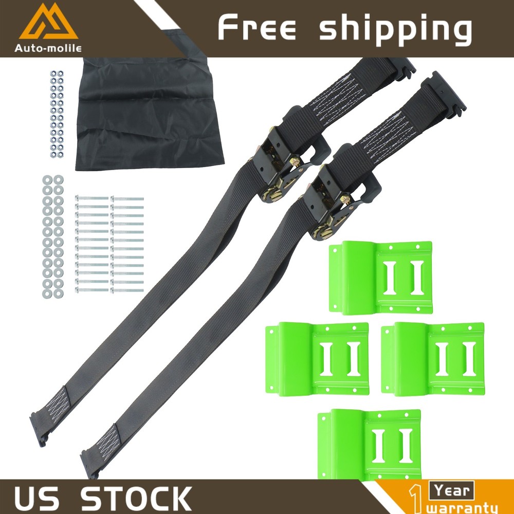 High Quality Trailer 8' Ratchet Straps E-Track Wheel Chock Tie Down Durable