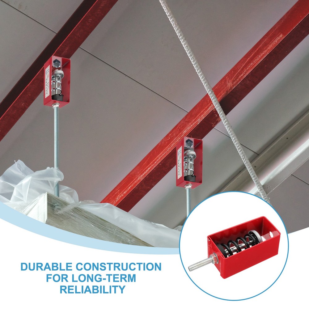 4 Pcs Ceiling Spring Vibration Isolator Hangers 265lb Red (XHS)