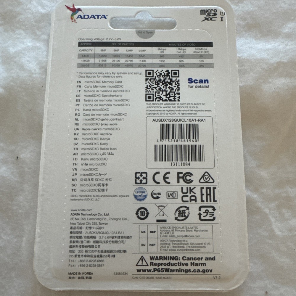 ADATA Premier 128GB Class 10 - microSDXC Memory Card