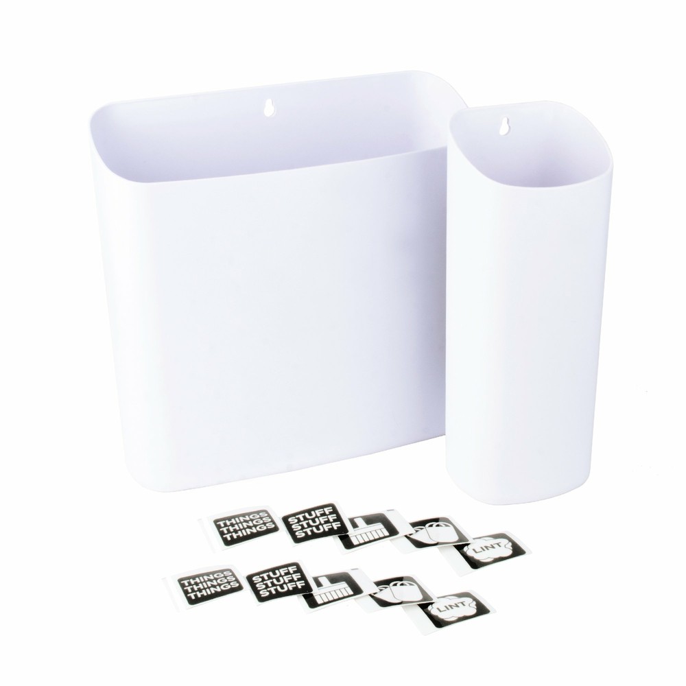 Magnetic Lint Bins - White (Combo Pack)