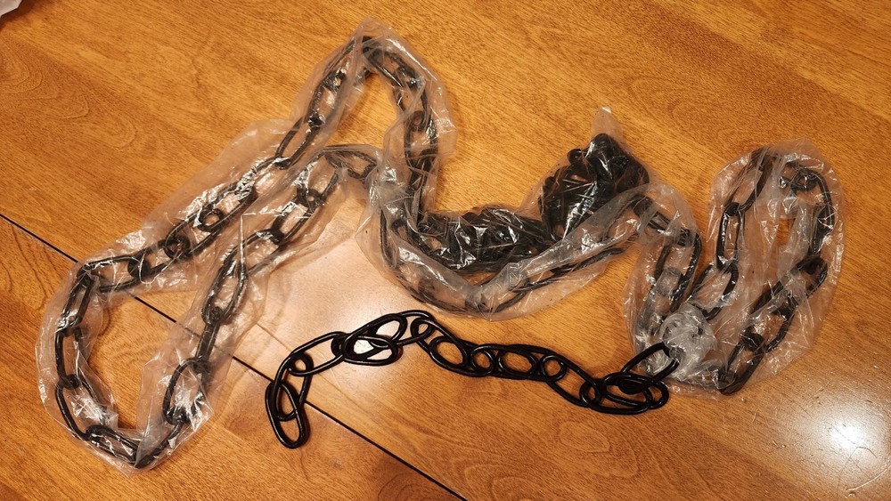 Progress Lighting 10 Feet Heavy Gauge Black Chain  New