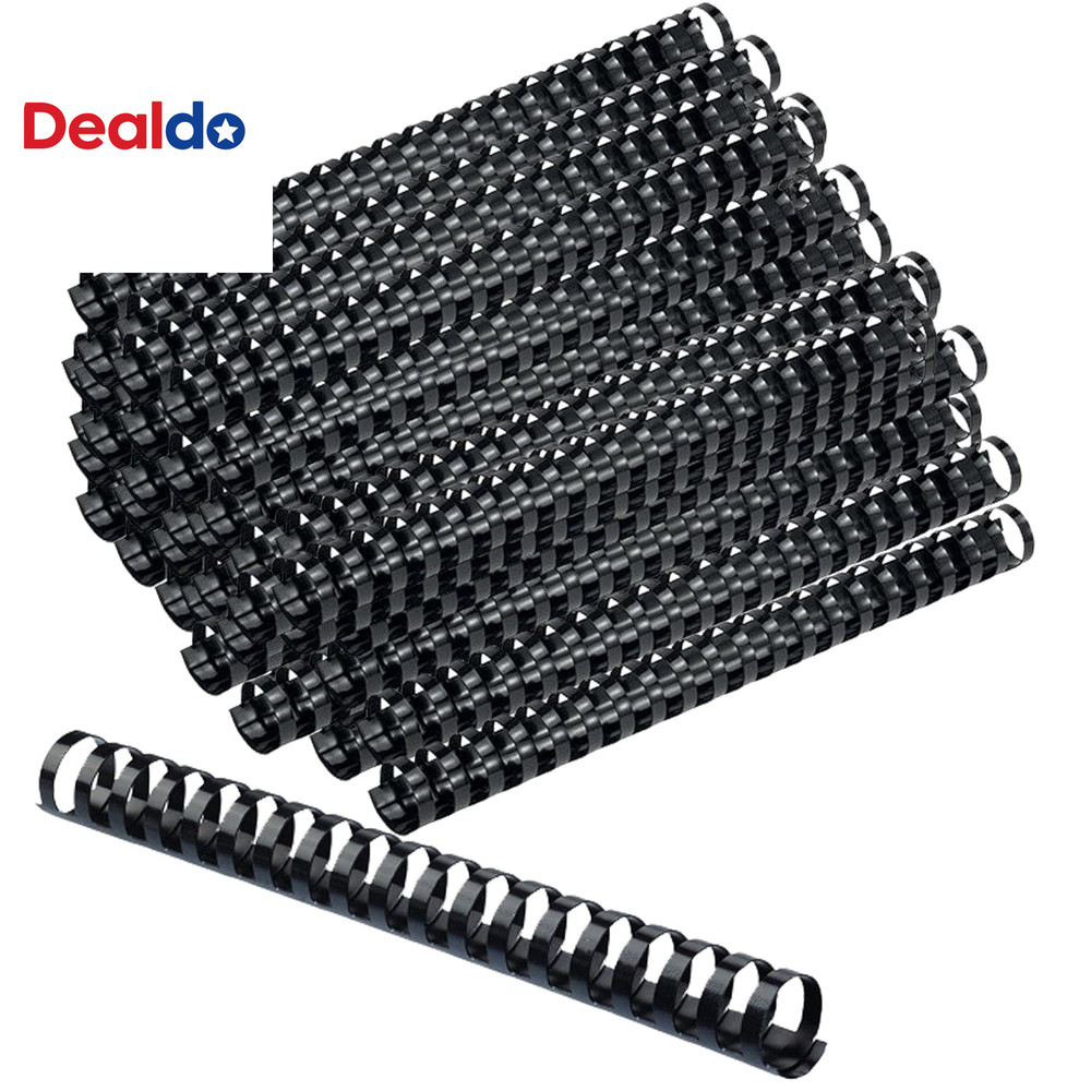 Binding Combs - 100 Pack, 3/4" Diameter, 10.75" Overall Length, Black Plastic Bi